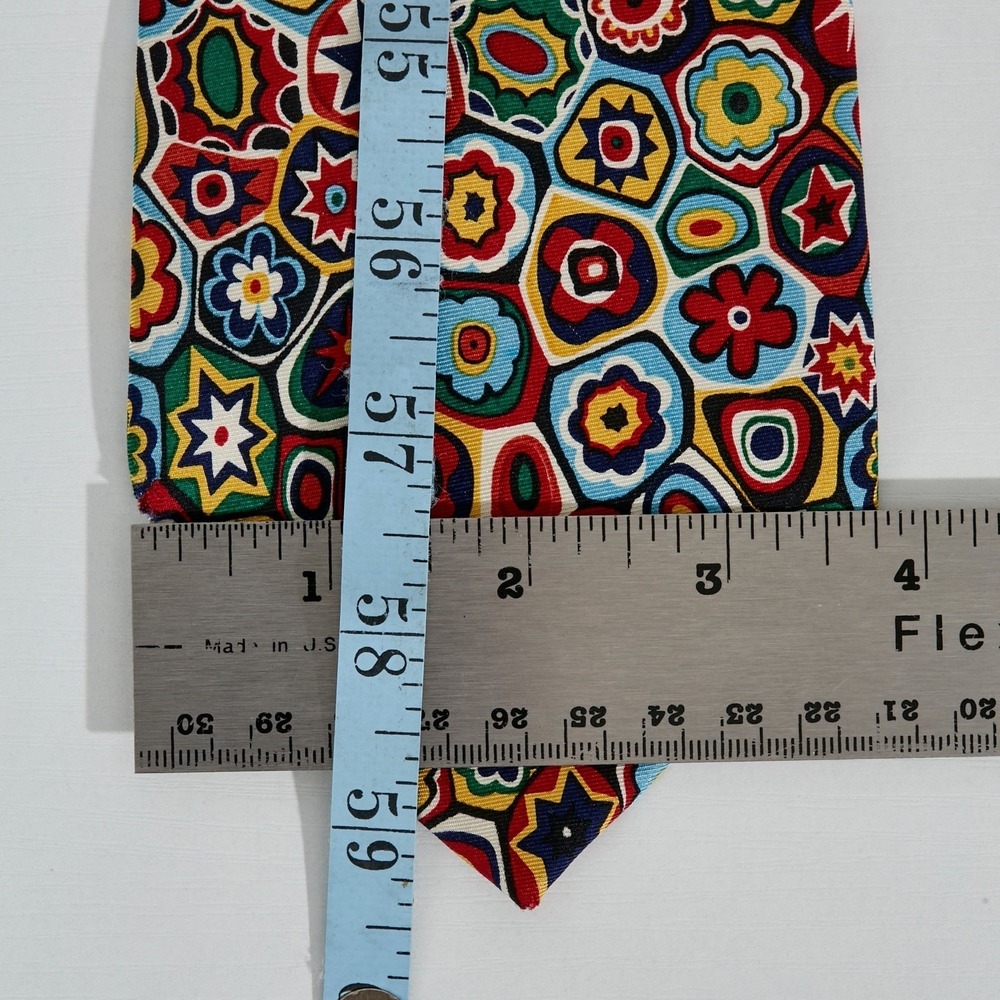 Museum of Fine Arts Boston Men's Silk Necktie Multicolor Floral Geometric - Picture 7 of 8